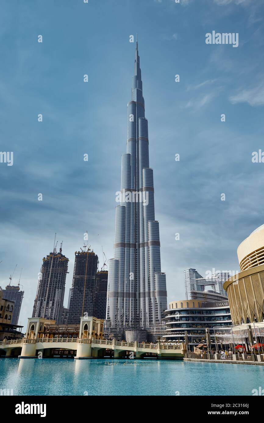 Burj Khalifa in Dubai, Vereinigte Arabische Emirate Stockfoto