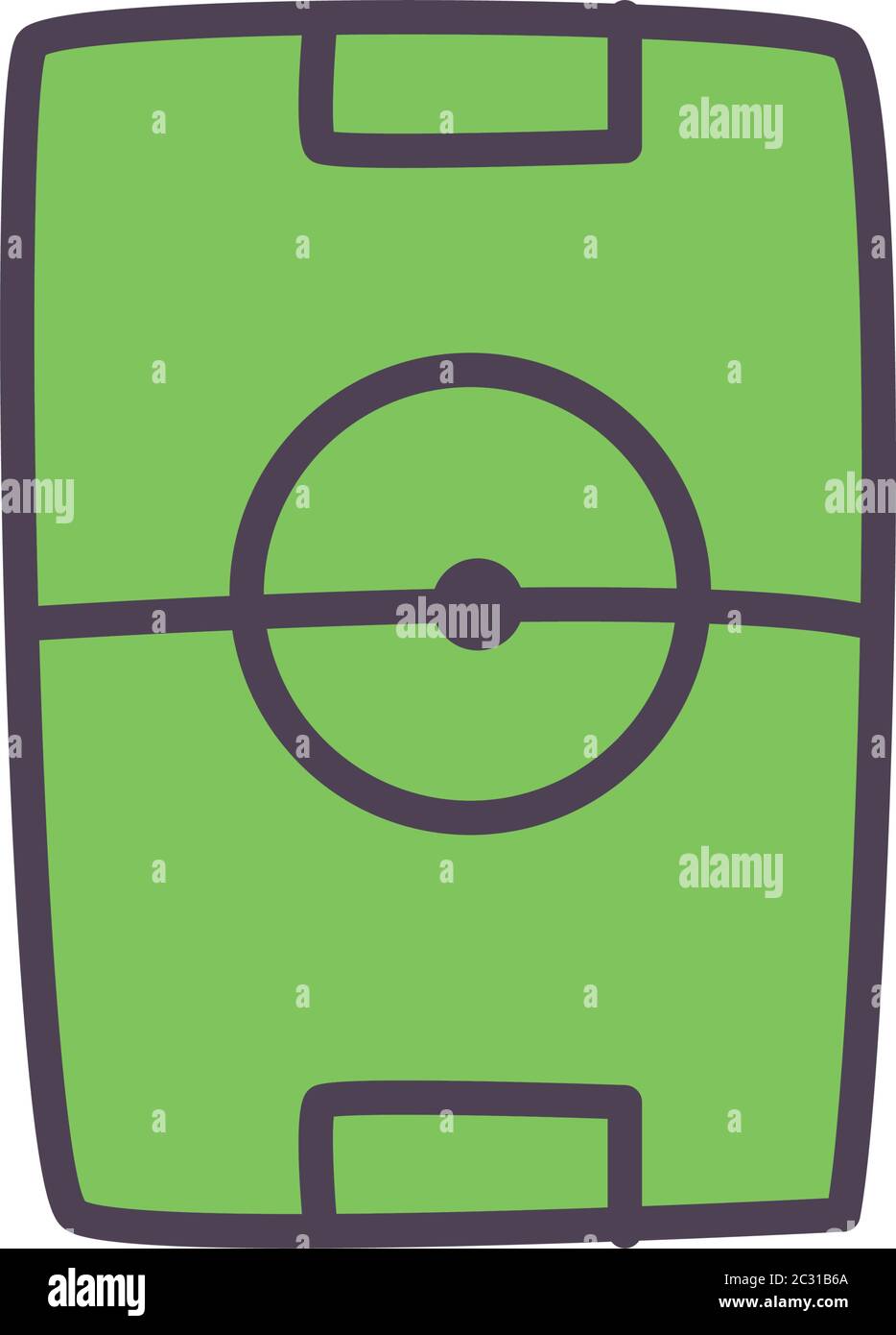 court Linie und füllen Stil Icon Design, Fußball Fußball Sport Hobby
