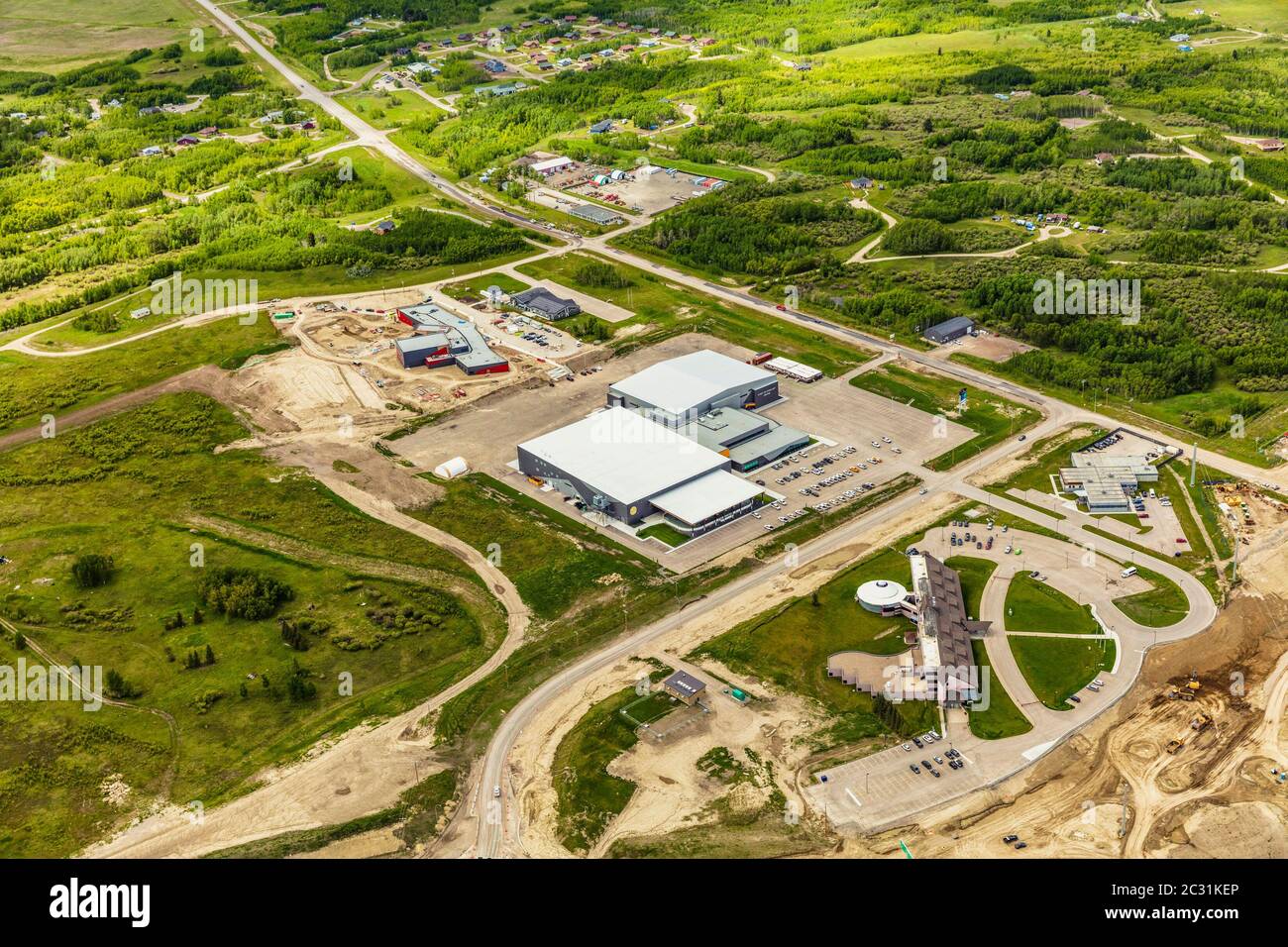 Tsuu T'ina Nation Sportsplex und Verwaltungsbüros westlich von Calgary. Stockfoto