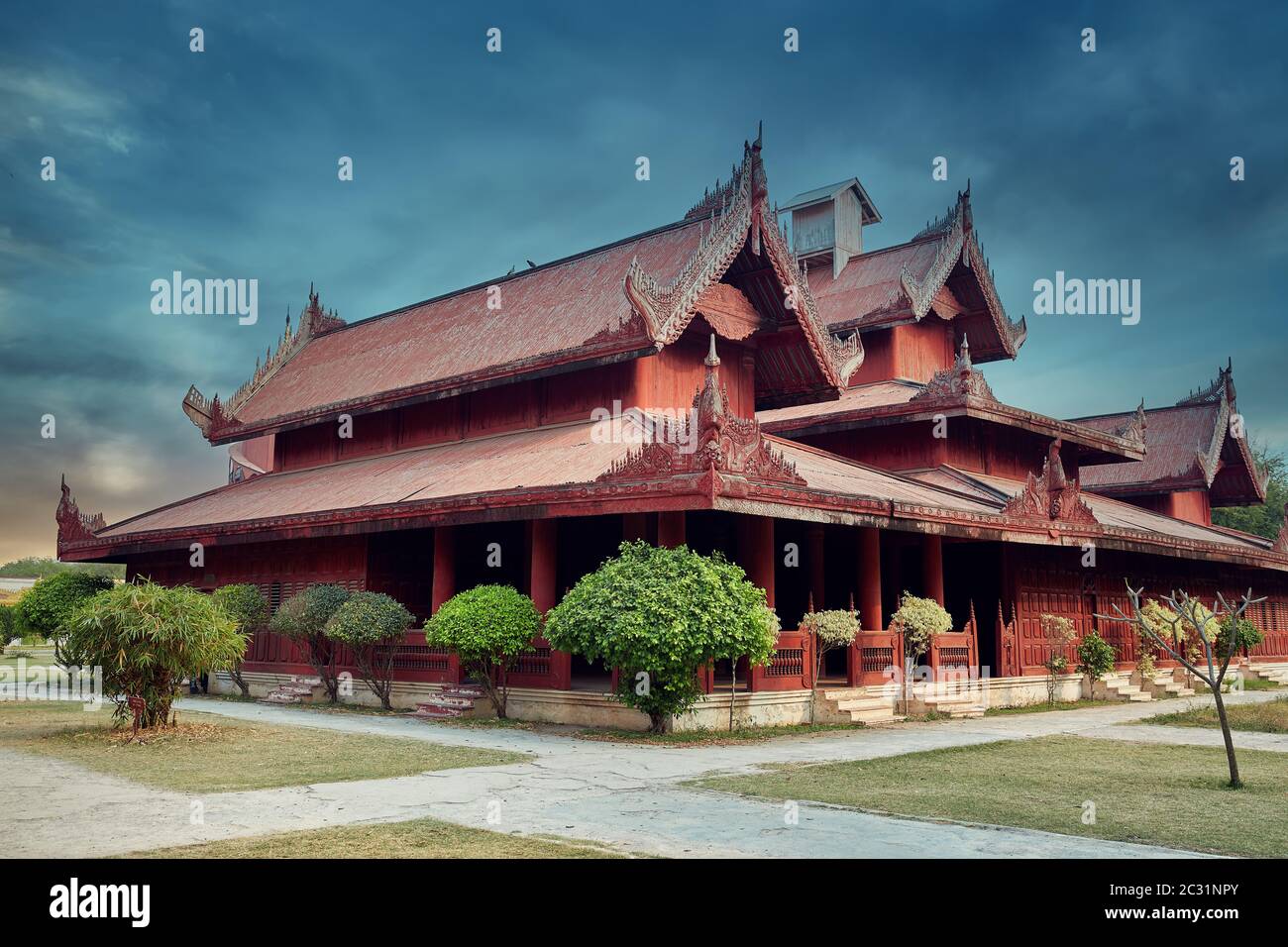 Der Königspalast in Mandalay, Myanmar Stockfoto