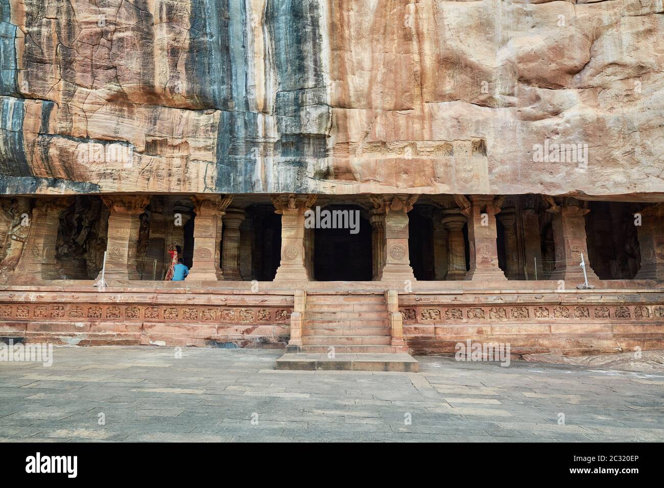 Badami Cave Tempel in Karnataka, Indien Stockfoto