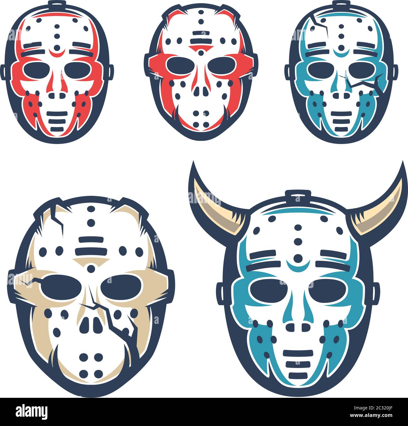 Hockey Torwart Maske Stock Vektor