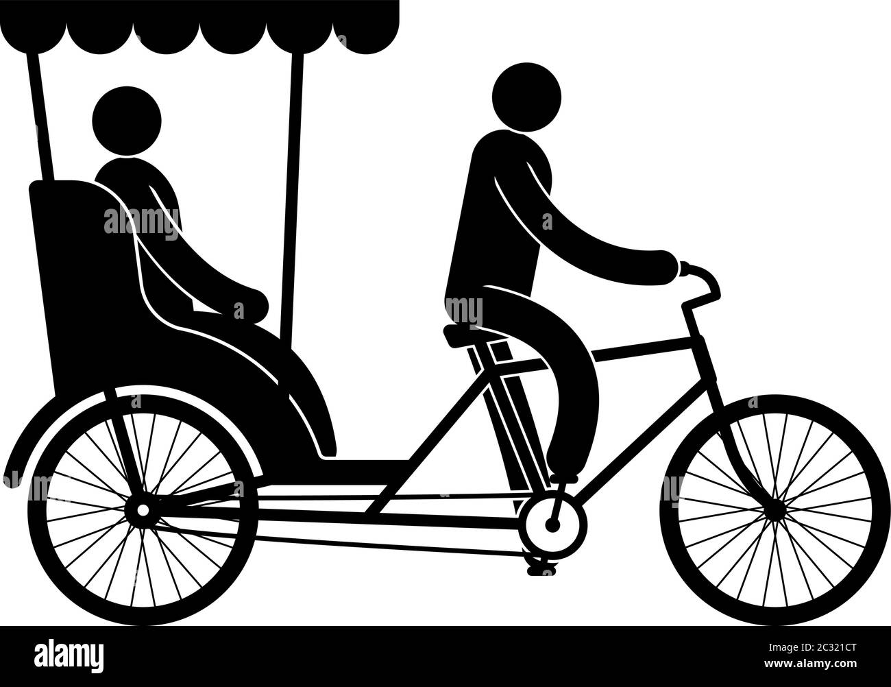 Piktogramm eines Pedicabs Stock Vektor