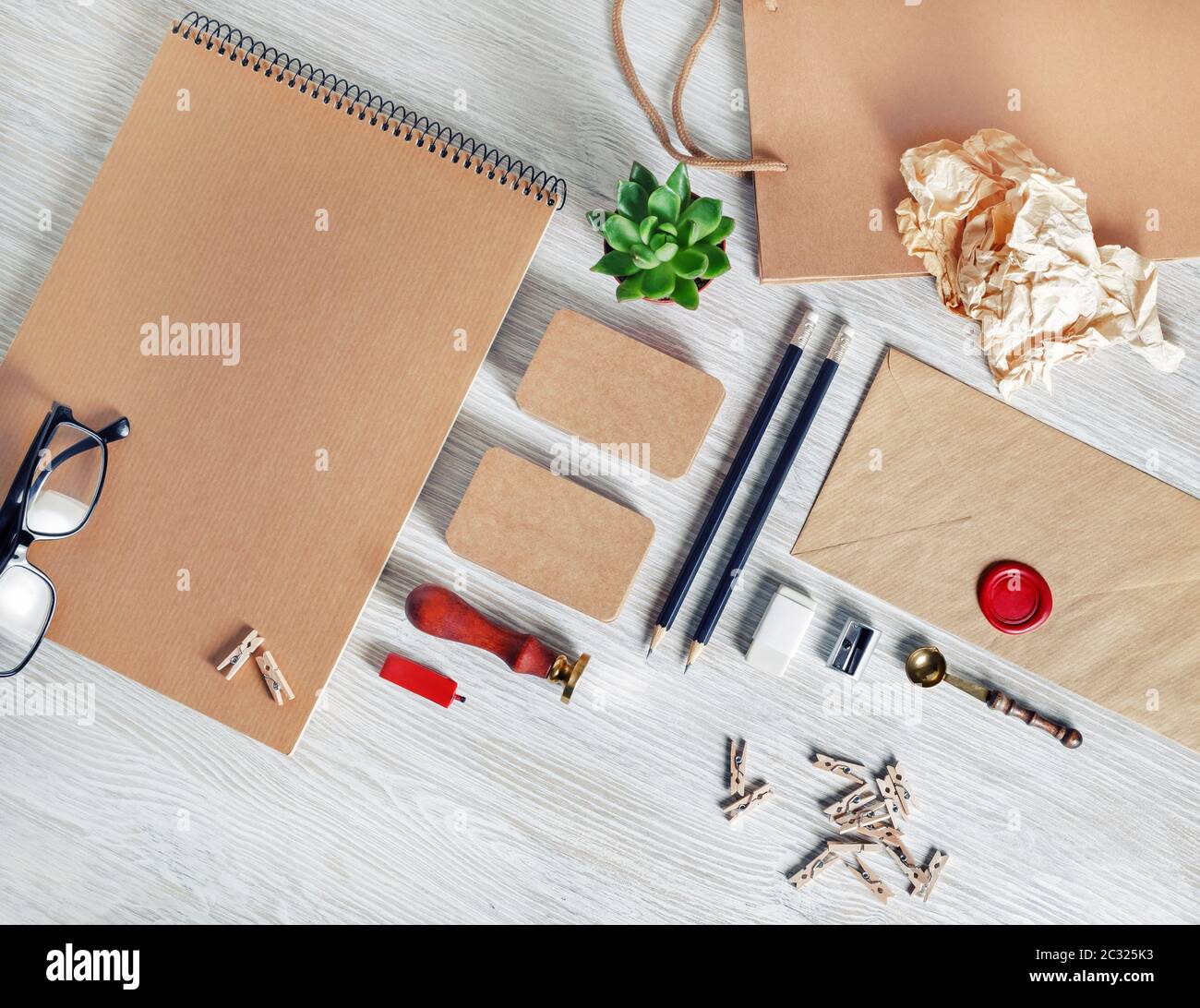 Corporate Identity-Vorlage Stockfoto
