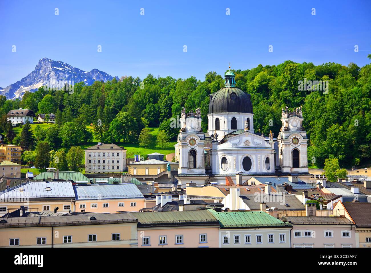 Blick auf Salzburg, Österreich Stockfoto
