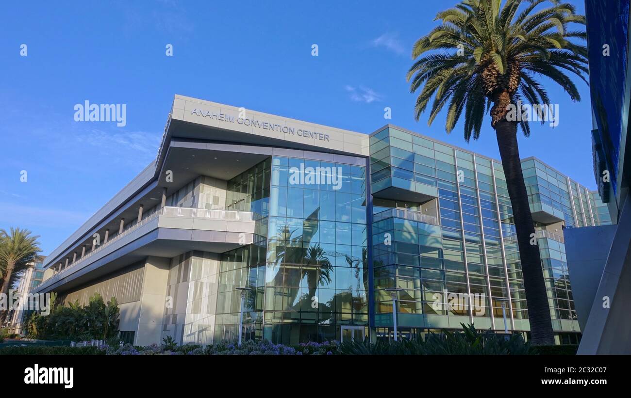 Anaheim Convention Center aus westlicher Sicht Stockfoto