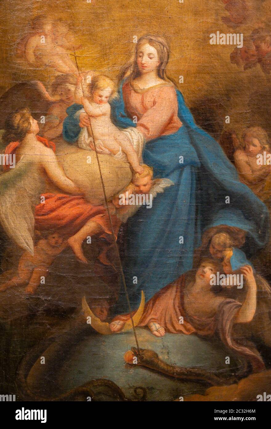 Die Madonna mit Kind. Etwa 1790. Joseph Schöpf. Stockfoto