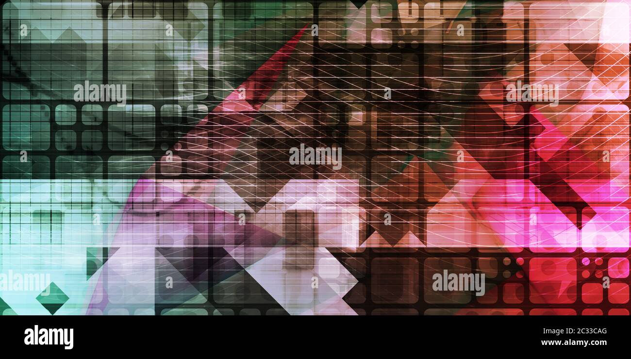 Medizintechnik und Healthcare Software Lösungen Hintergrund Stockfoto