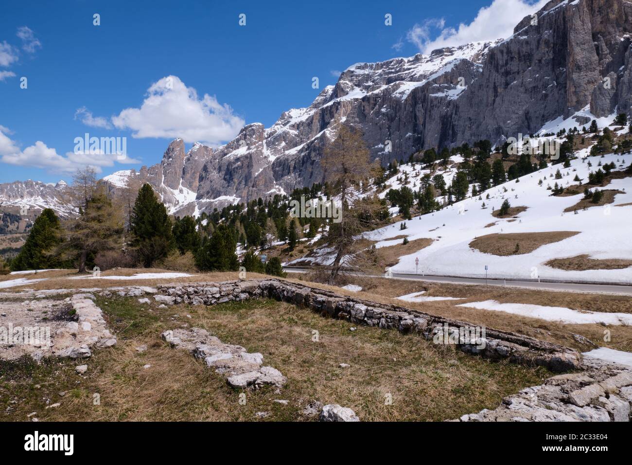 Bild der wunderschönen Berglandschaft in Sout Tirol, Italien Stockfoto