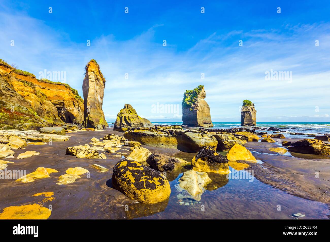 Rocks Three Sisters Stockfoto