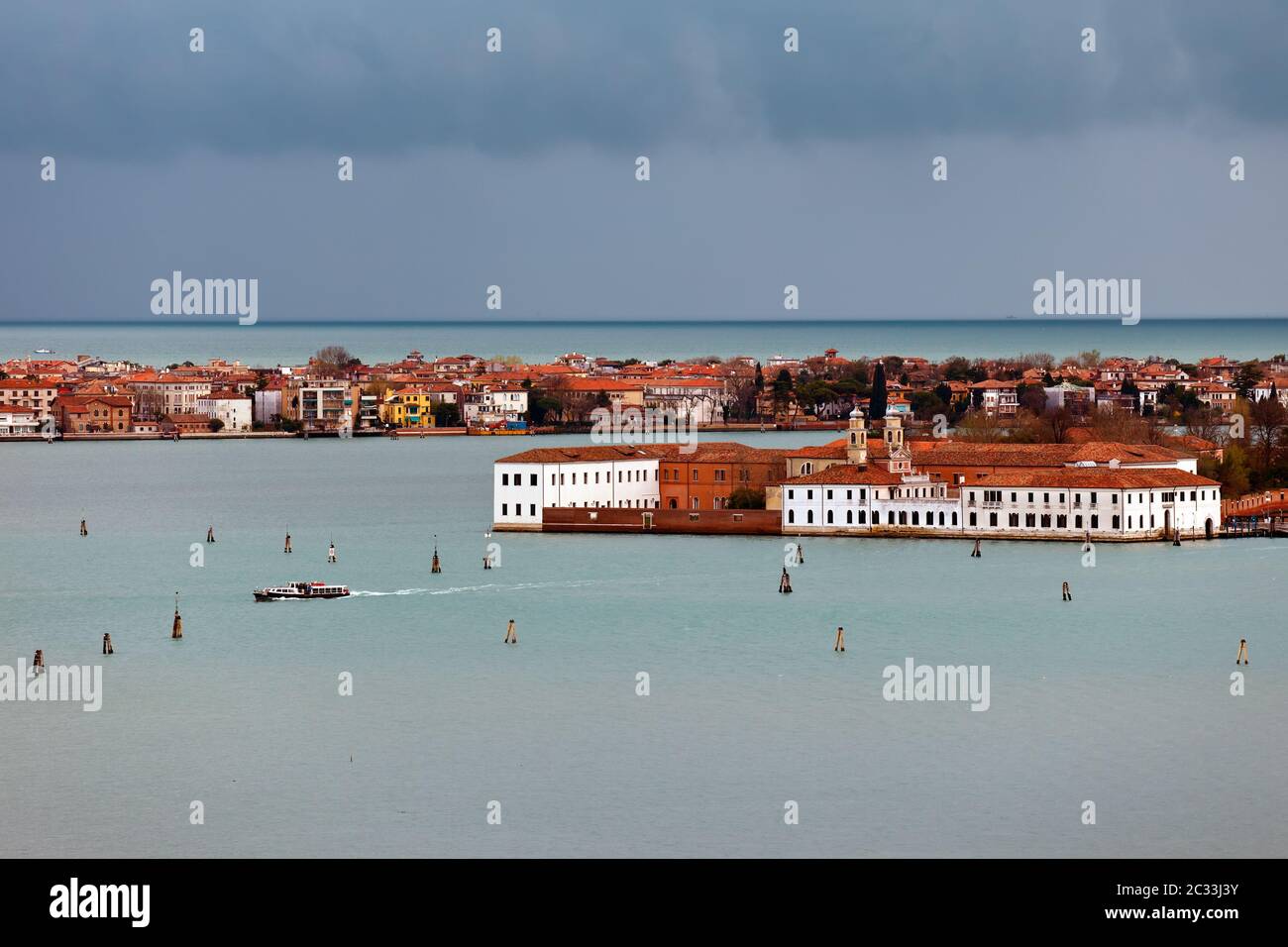 Blick auf San Servolo, Venedig Stockfoto