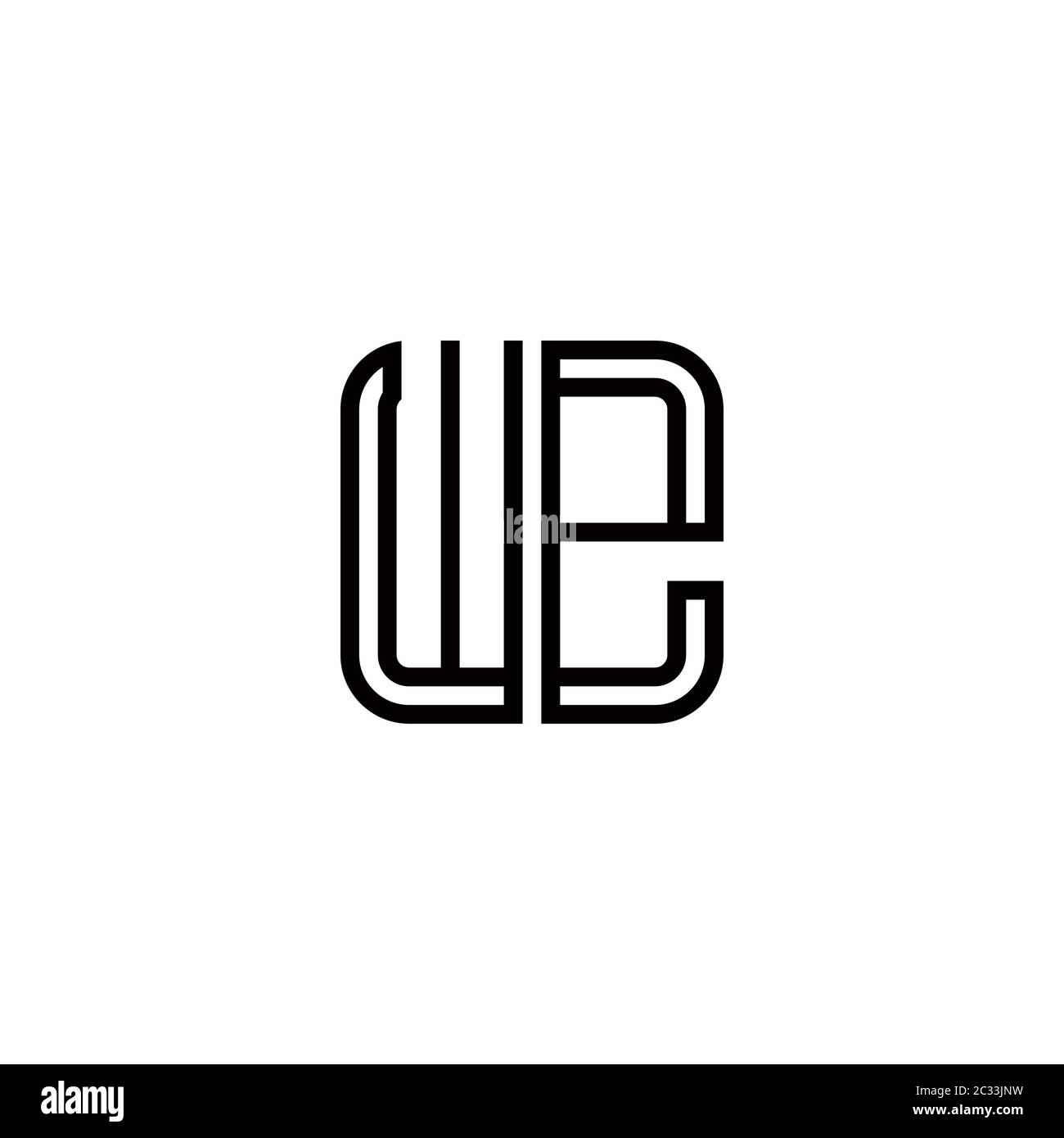 WIR Alphabet abstrakt Anfangsbuchstaben Logo Design Vektor Vorlage Stock Vektor