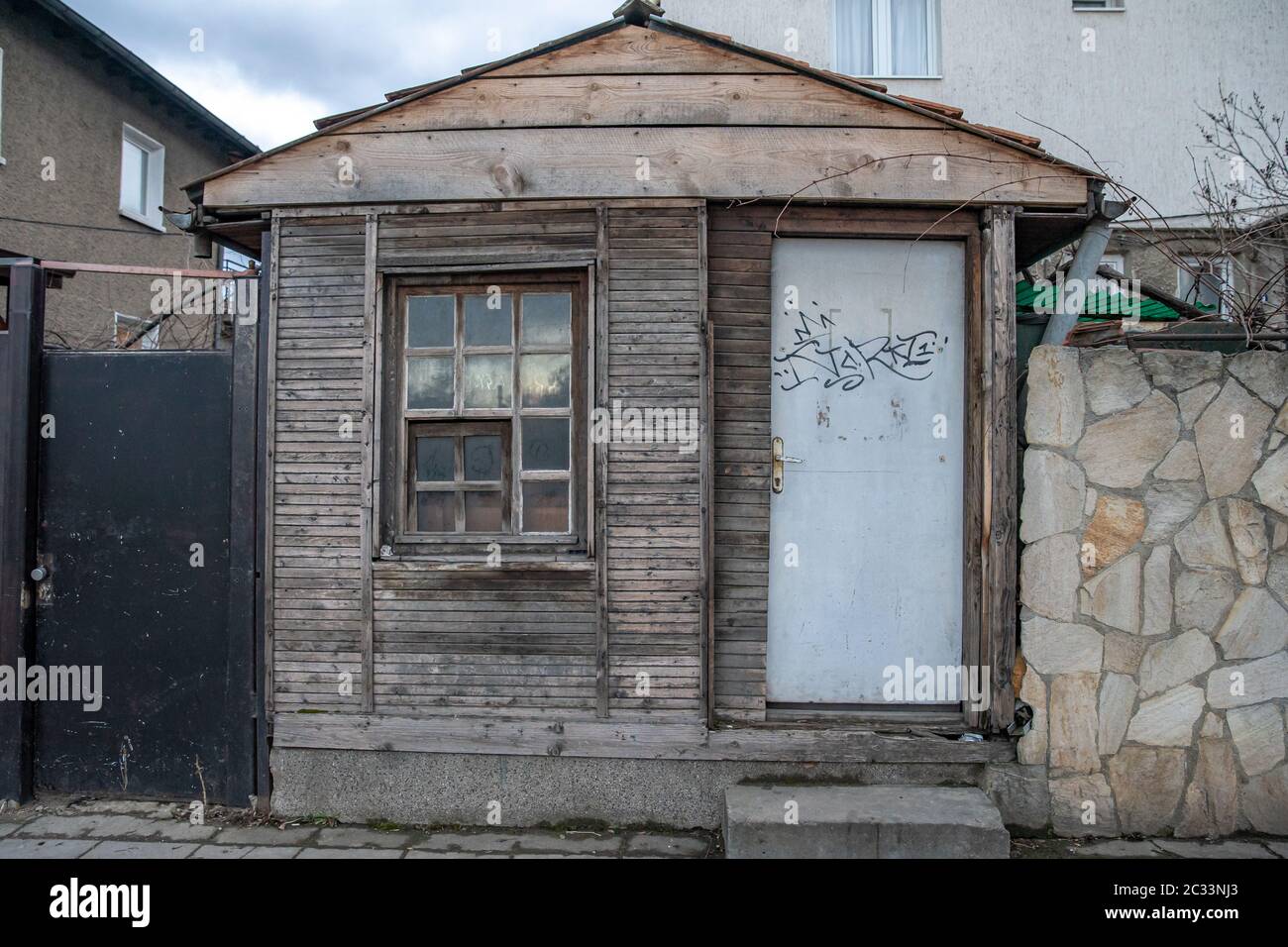 Sofia - 27. Februar 2020: Straße der Hauptstadt Bulgariens Stockfoto