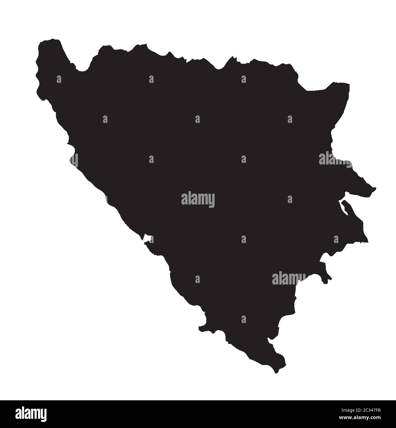 Bosnien Land Umriss