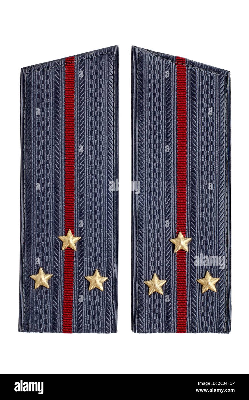 Oberleutnant der sowjetischen Polizei. Polizeiuniform seit der Sowjetunion Stockfoto