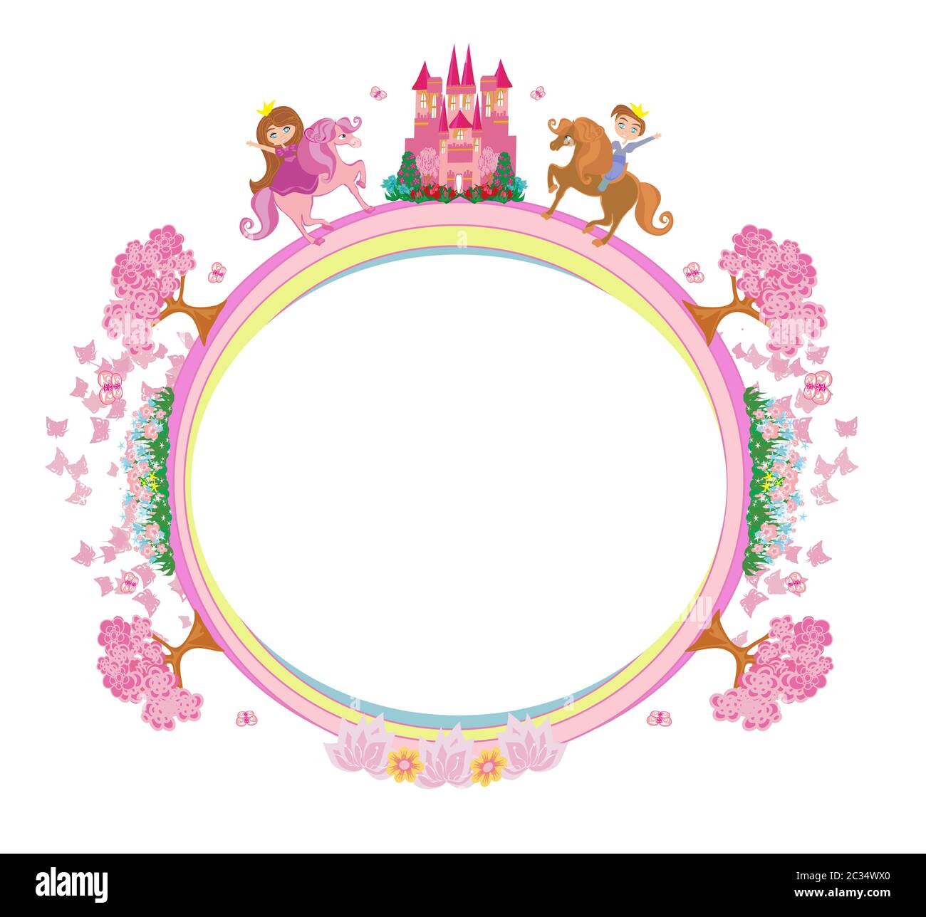 Schöne Prinz und Prinzessin - Rahmen Stockfoto