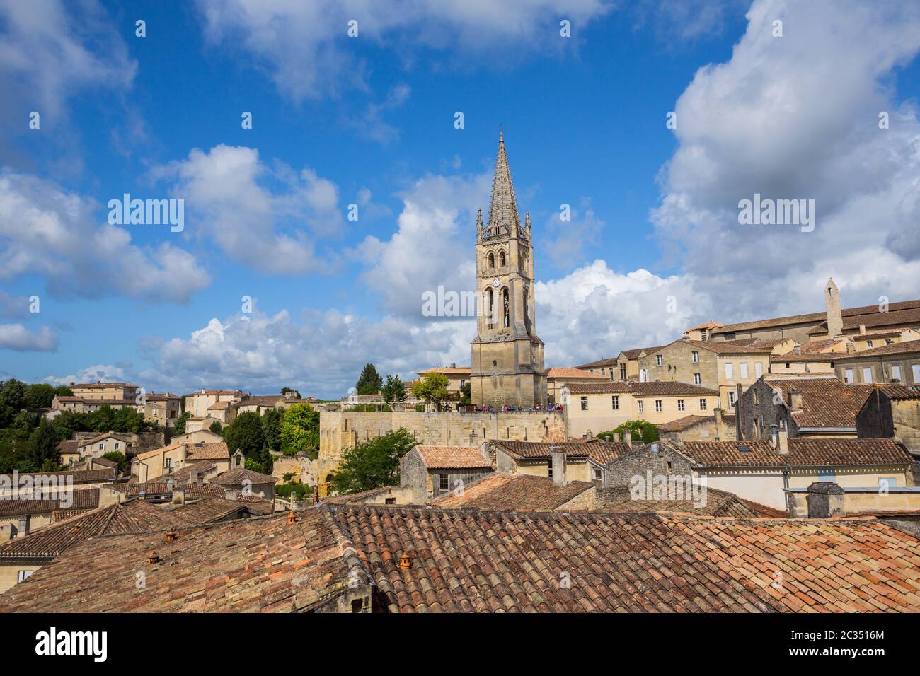 Ansicht von Saint-Emilion in Aquitanien, Frankreich Stockfoto