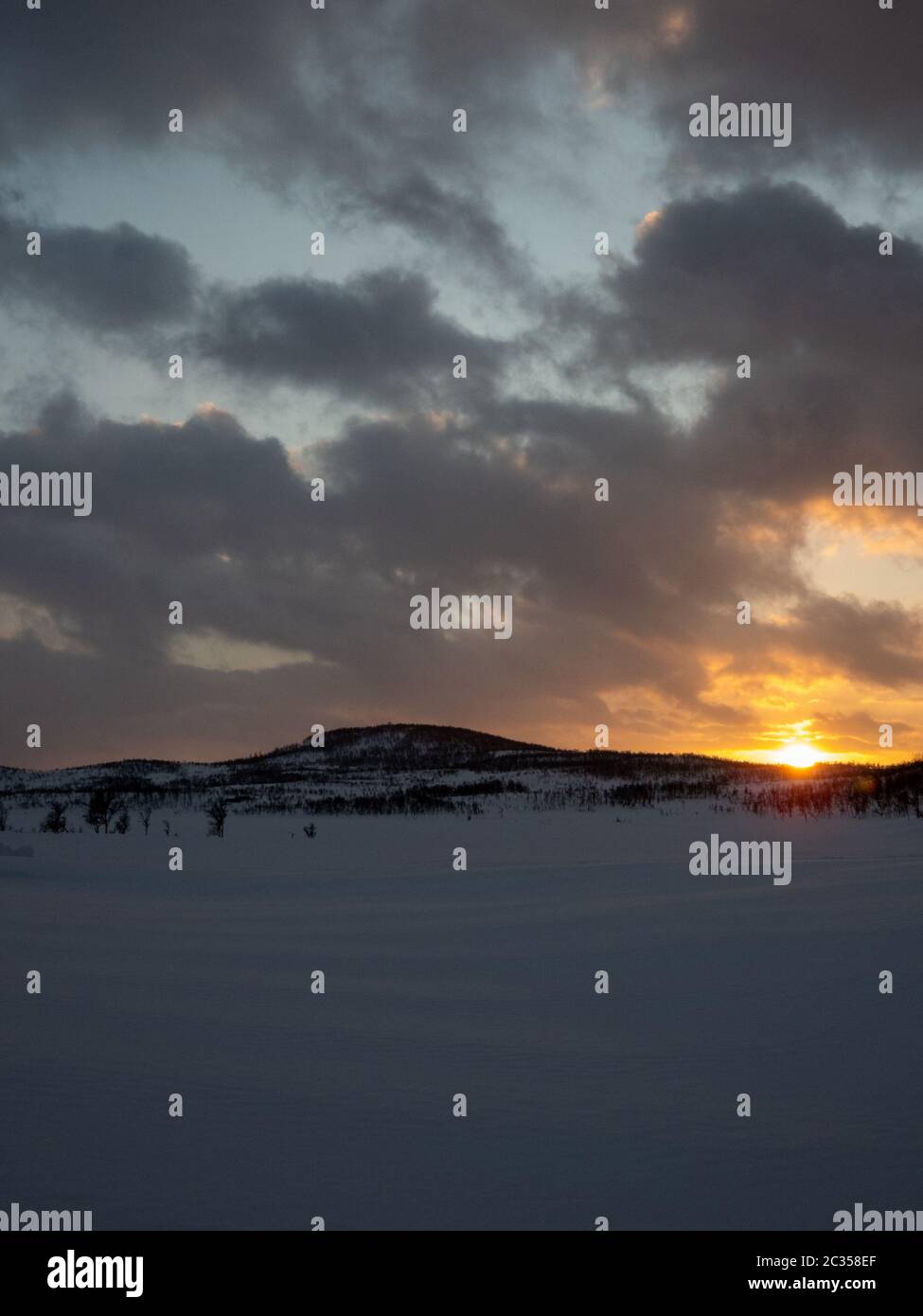 Troms og Finnmark ist ein Landkreis in Nordnorwegen, der am 1. Januar 2020 gegründet wurde. Stockfoto