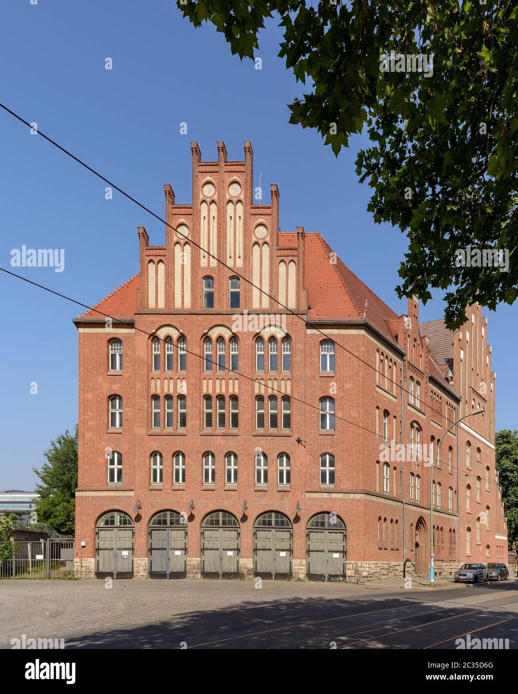 Denkmalgeschützte historische Feuerwache in Berlin-Lichtenberg Stockfoto