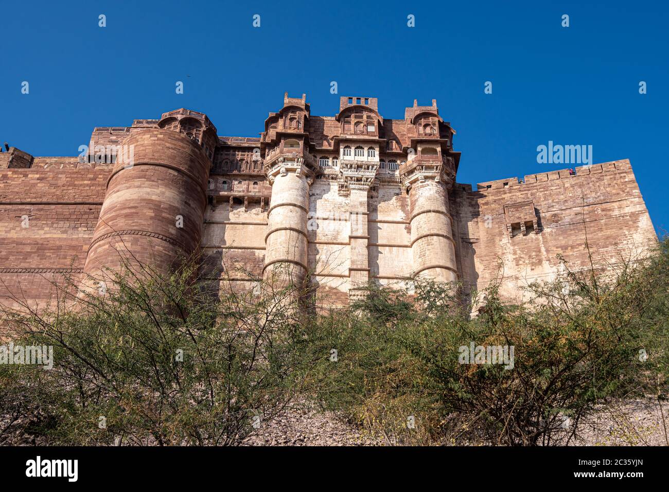 mehrangarh Fort außen Stockfoto