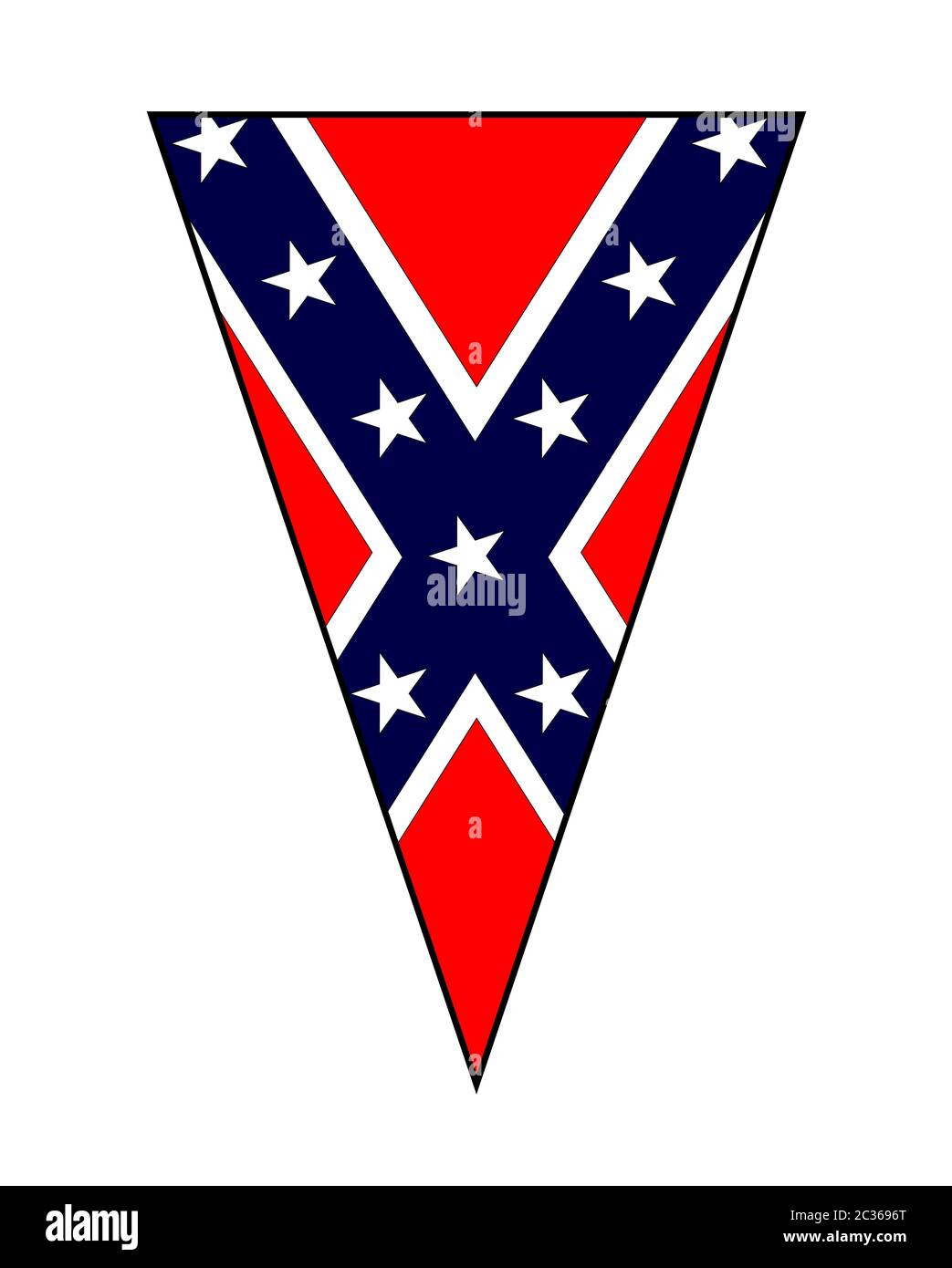 Die Flagge der Konföderierten Staaten als Teil einer Bunting Stockfoto
