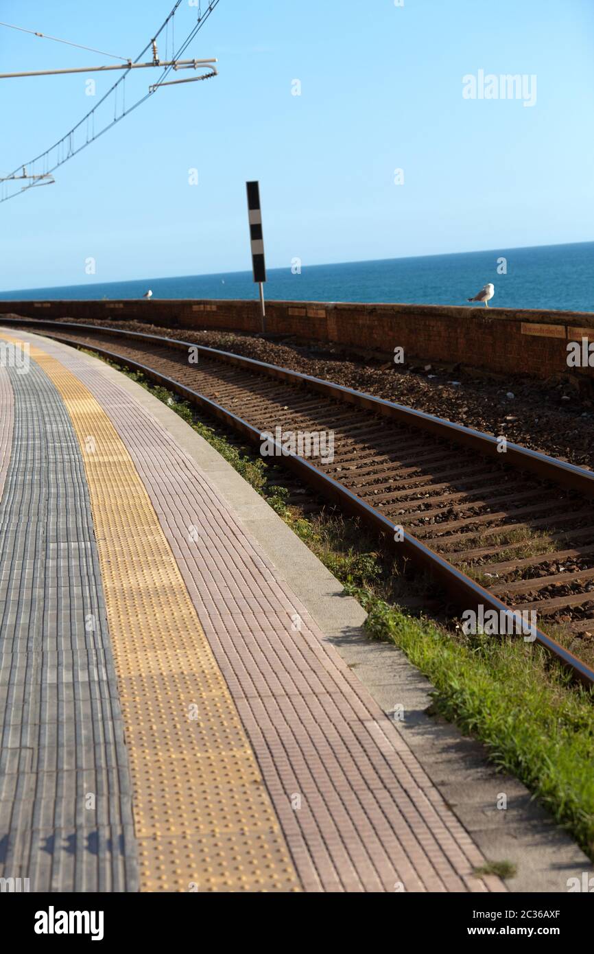 Bahnhof von Manarola, Cinque Terre Stockfoto