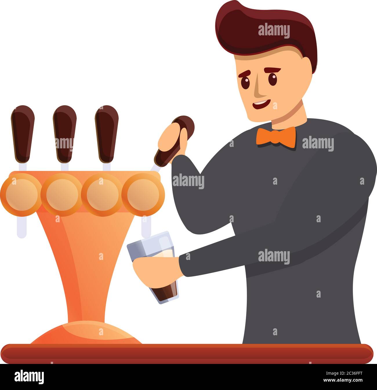 Symbol für Barkeeper Bier. Cartoon von Barkeeper Bier Vektor-Symbol für ...