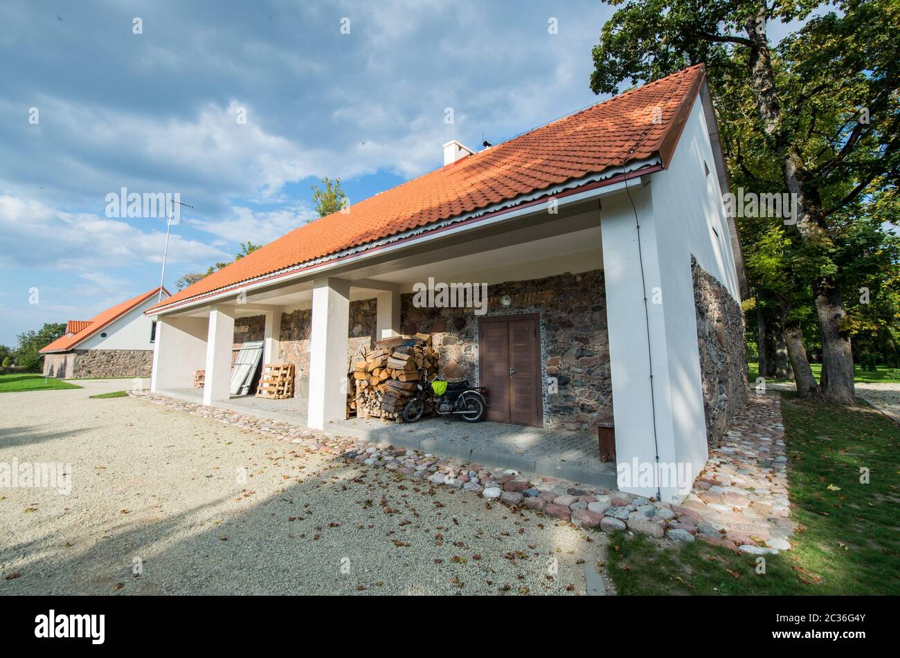 Renovierten Lagerhaus. Das Gebäude des Anwesens Renavas Stockfoto