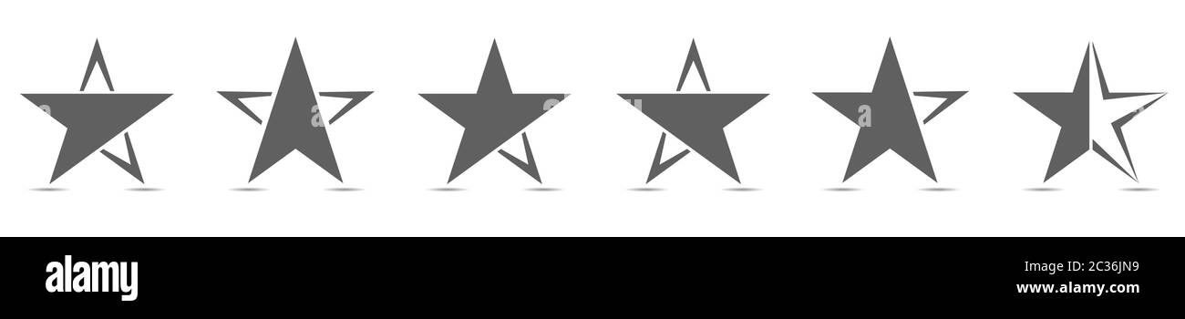 Symbole für Sternensymbole Stock Vektor