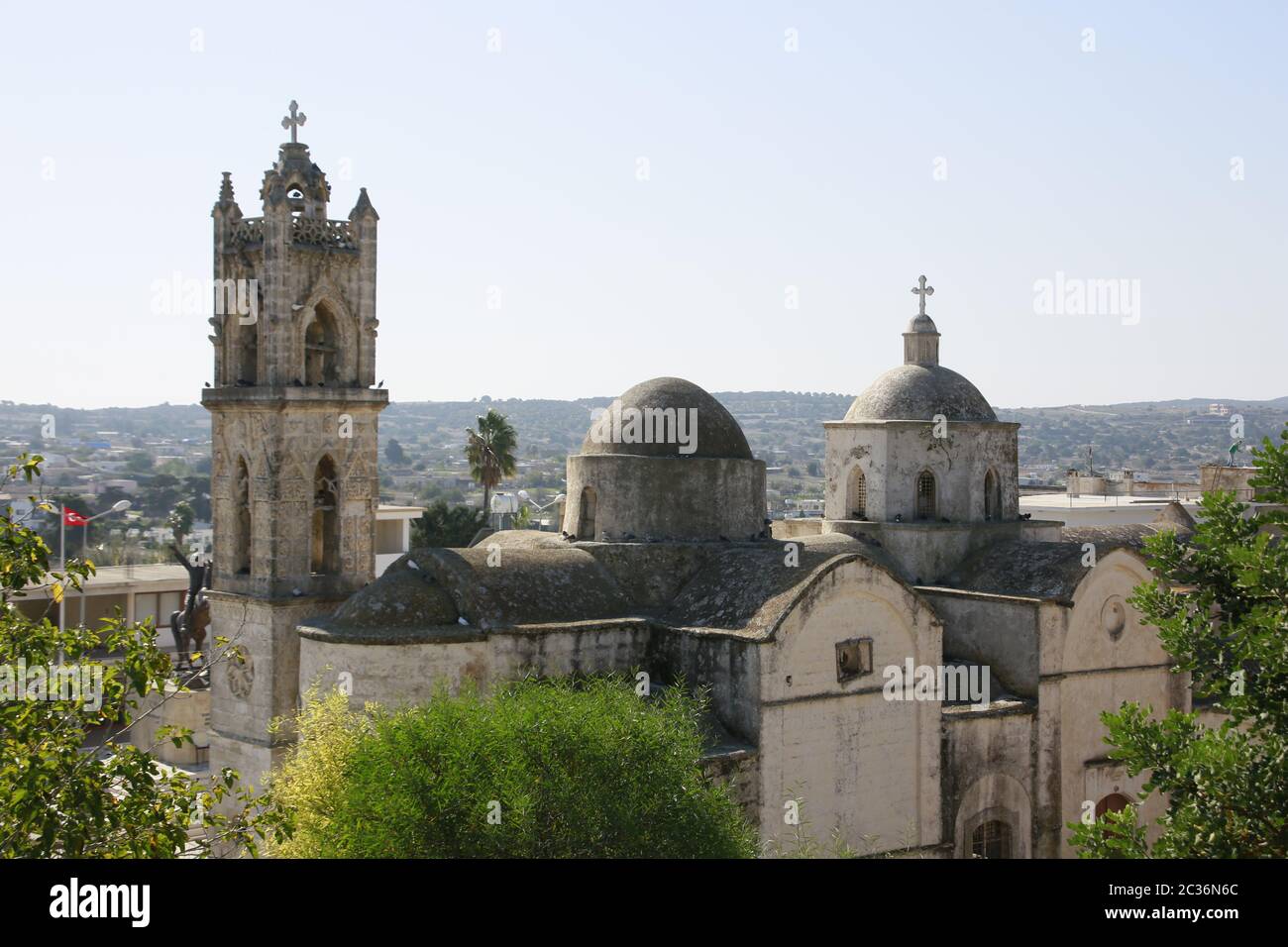 Agios Synesios orthodoxe Kirche, ehemals Kathedrale, Dipkarpaz/Rizokarpaso, Türkische Republik Nordzypern Stockfoto