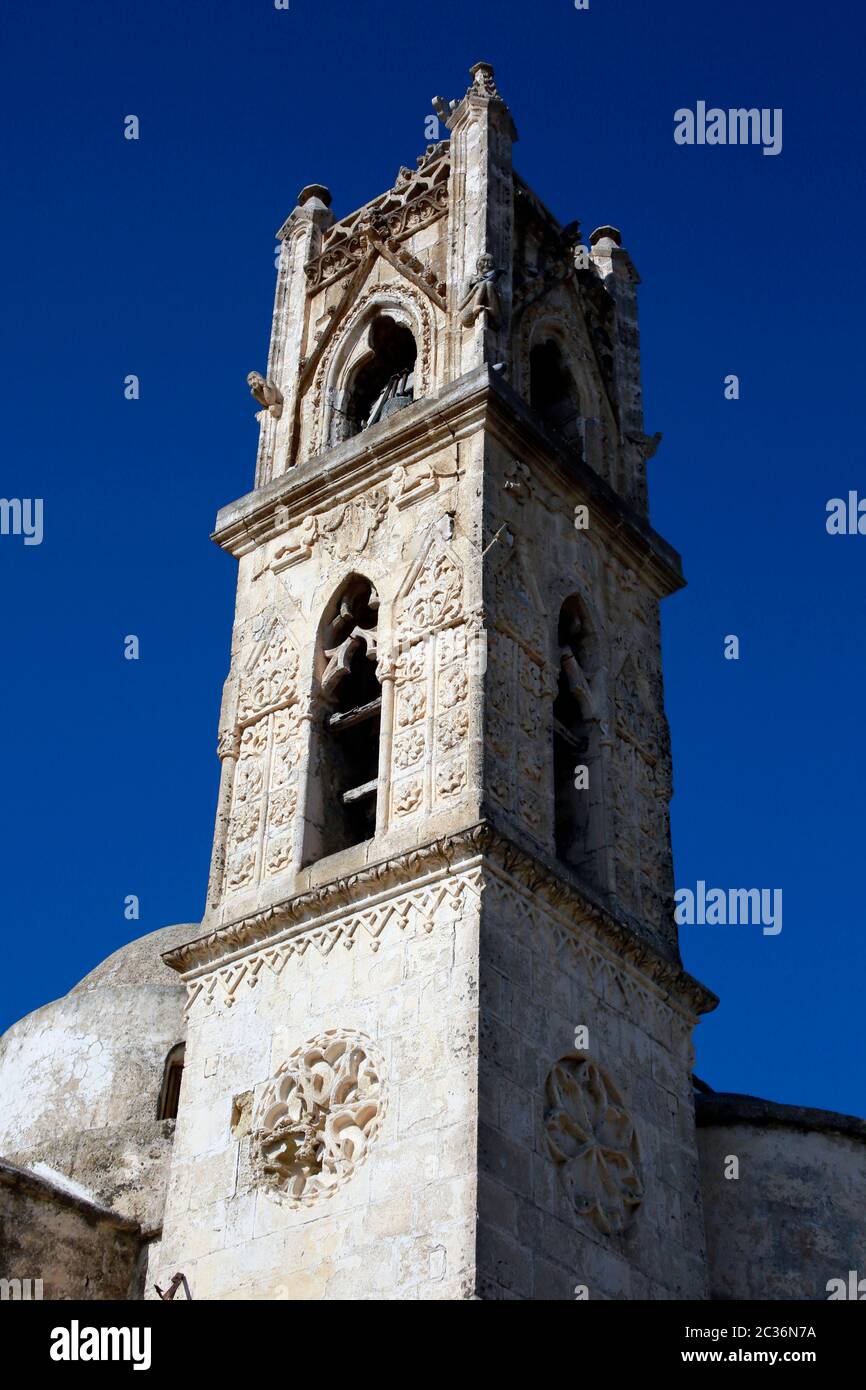 Agios Synesios orthodoxe Kirche, ehemals Kathedrale, Dipkarpaz/Rizokarpaso, Türkische Republik Nordzypern Stockfoto