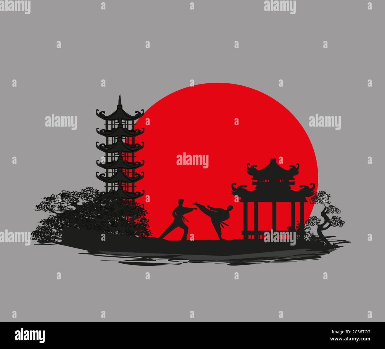 Karate Berufe - Abstraktion Karte Stockfoto