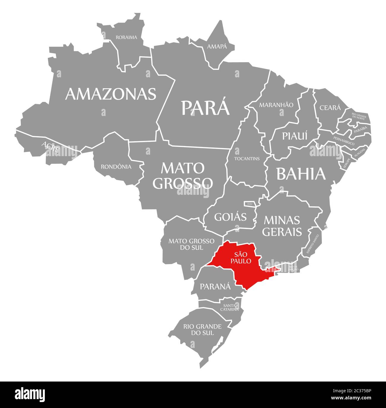 Map of sao paulo -Fotos und -Bildmaterial in hoher Auflösung – Alamy