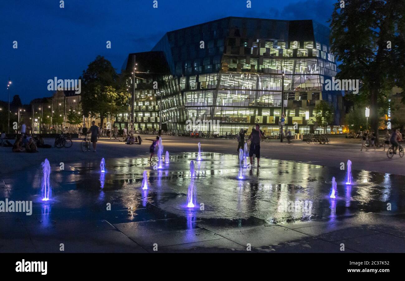 Sommerabend in der Stadt, Freiburg i.. Breisgau, Süddeutschland Stockfoto