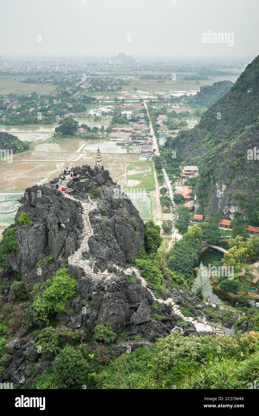 Mua Cave Mountain Hang Mua Viewpoint Ninh Binh Tam Coc Vietnam Stockfoto