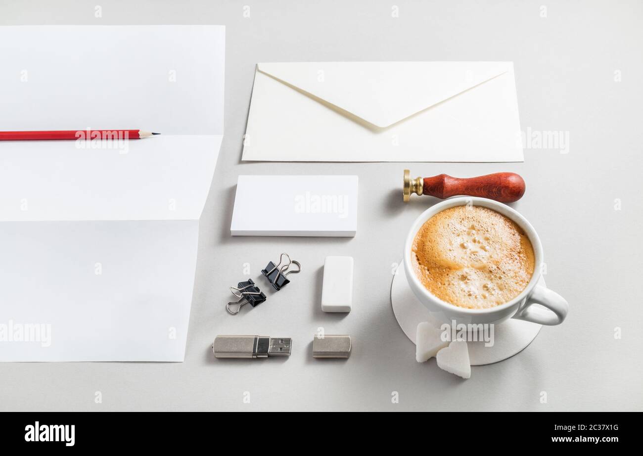 Branding Identität Satz Stockfoto