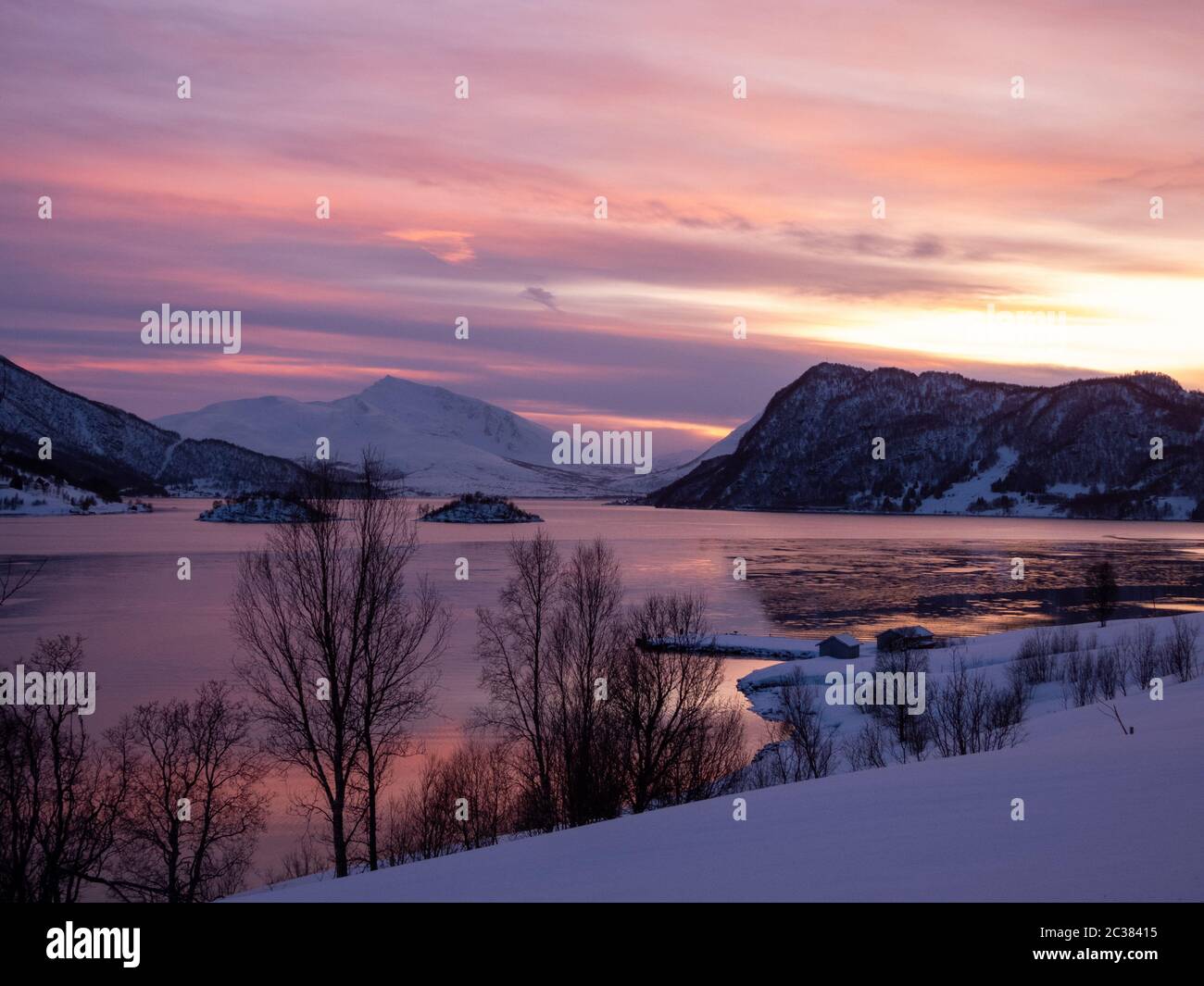 Troms og Finnmark ist ein Landkreis in Nordnorwegen, der am 1. Januar 2020 gegründet wurde. Stockfoto