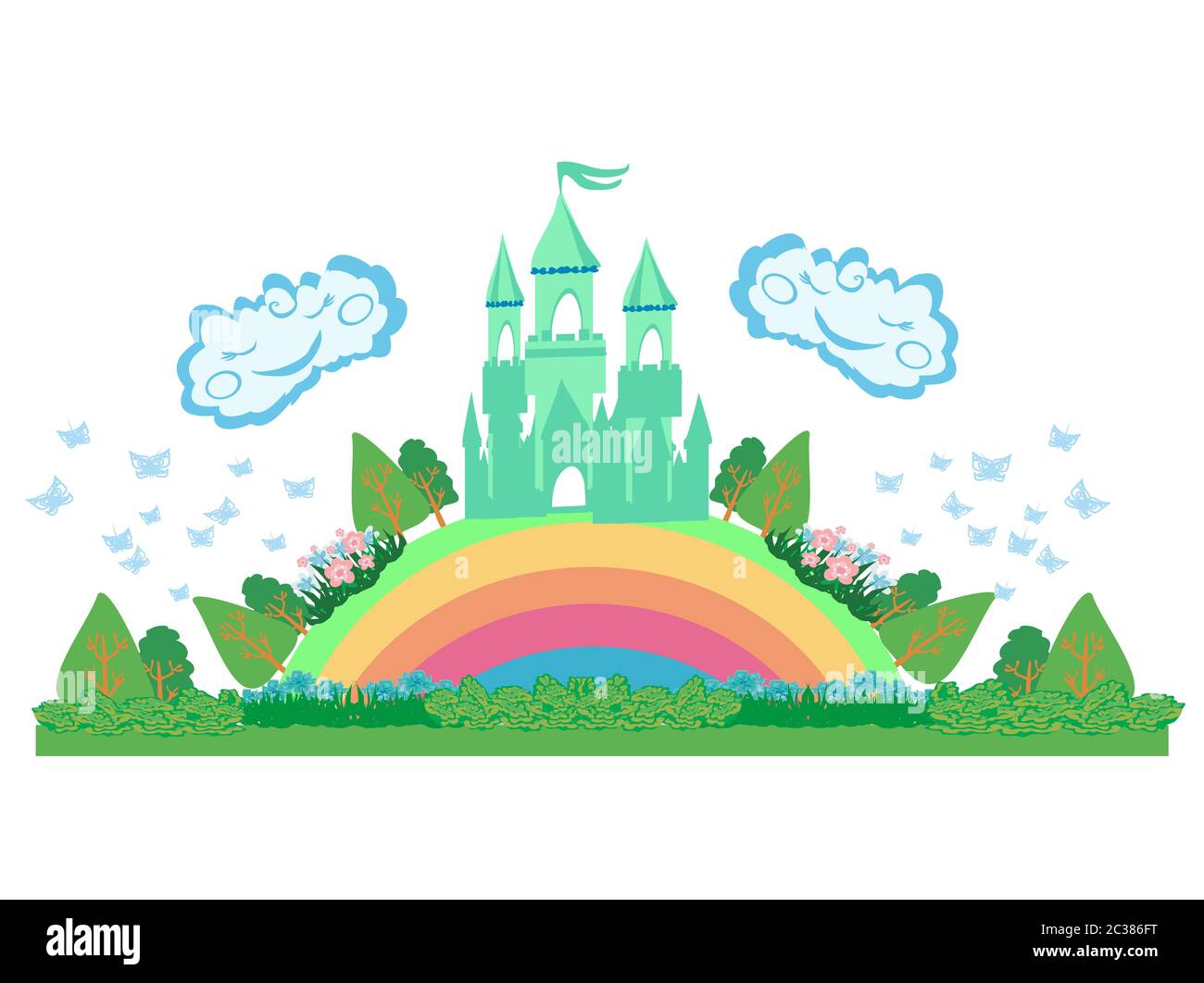 Magic Fairy Tale Princess Castle Stockfoto