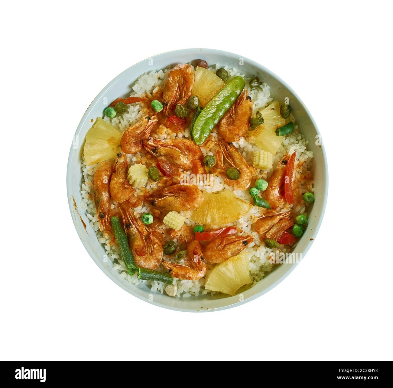 Gebackenes spanisches Risotto Stockfoto