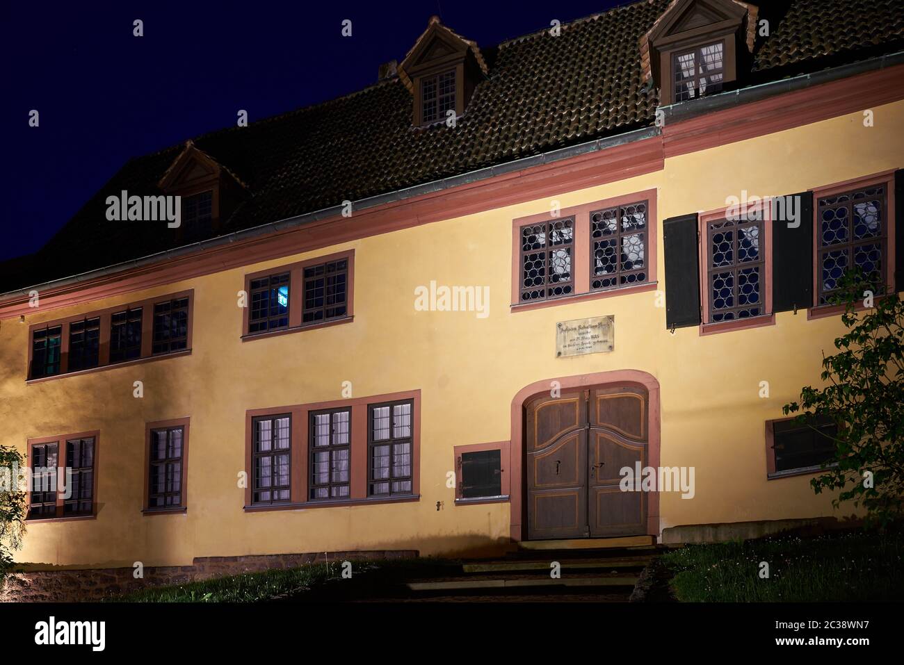 Bach Haus in der Altstadt von Eisenach, die bisher fälschlicherweise als der Geburtsort des Komponisten Johann Sebastian Bach angesehen Stockfoto