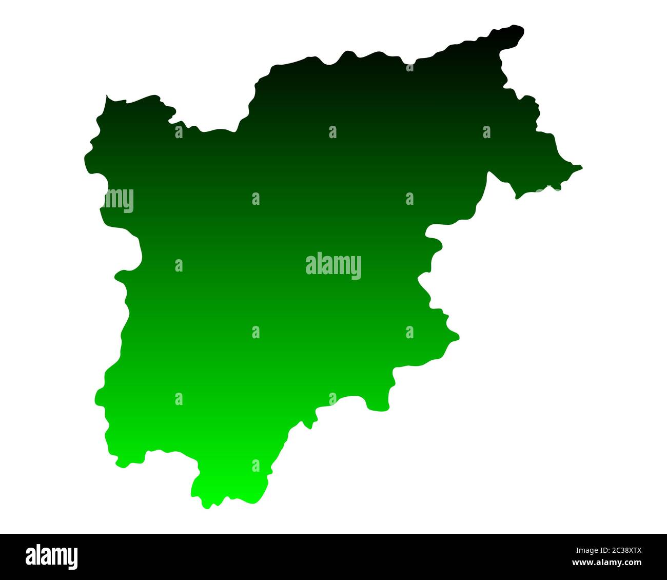 Karte von Trentino-südtirol. Stockfoto