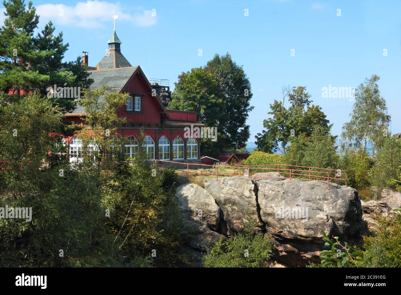 Denkmal im Deutschen Isergebirge Stockfoto