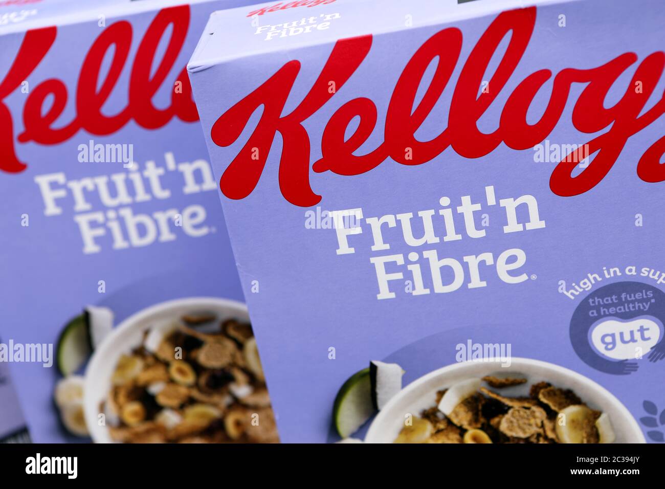 Kellogg's Fruit 'n Fiber Frühstücksflocken Stockfoto