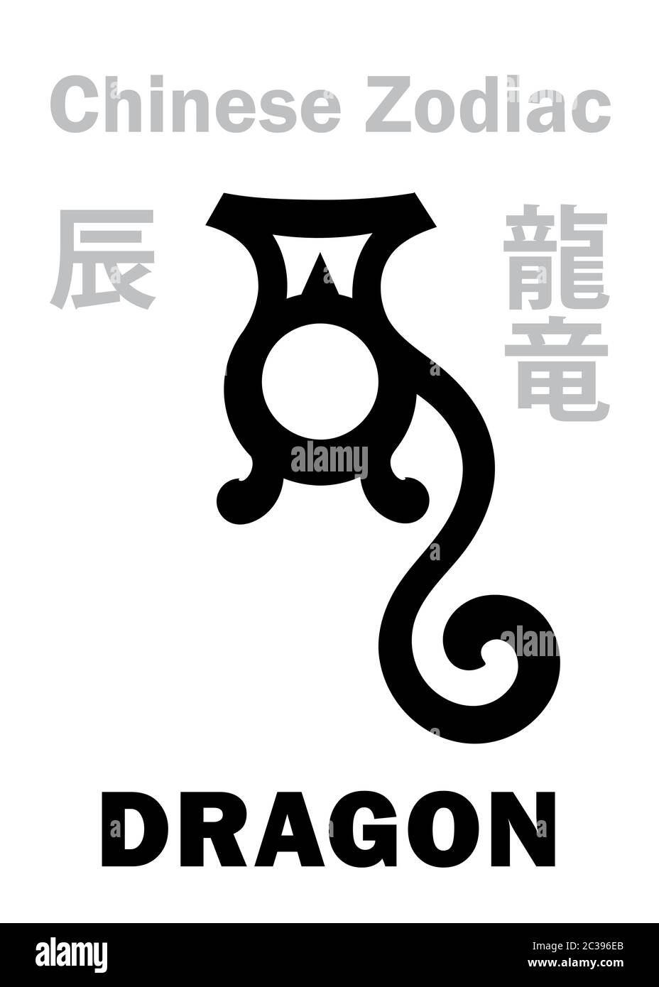 Astrologie: DRACHE (Zeichen des chinesischen Tierkreises) Stockfoto