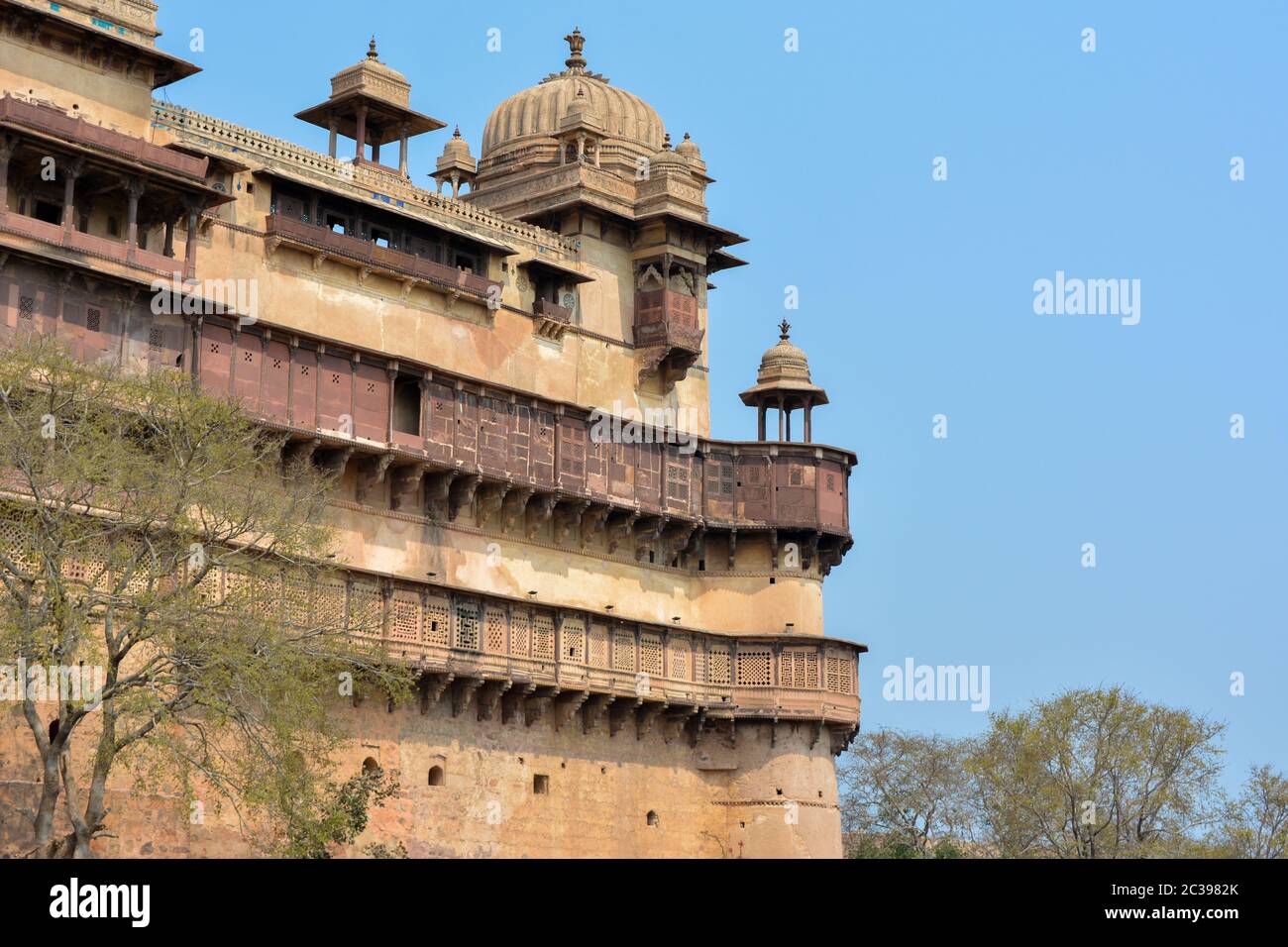 Jahangir Mahal in Orchha, Madhya Pradesh, Indien. Stockfoto