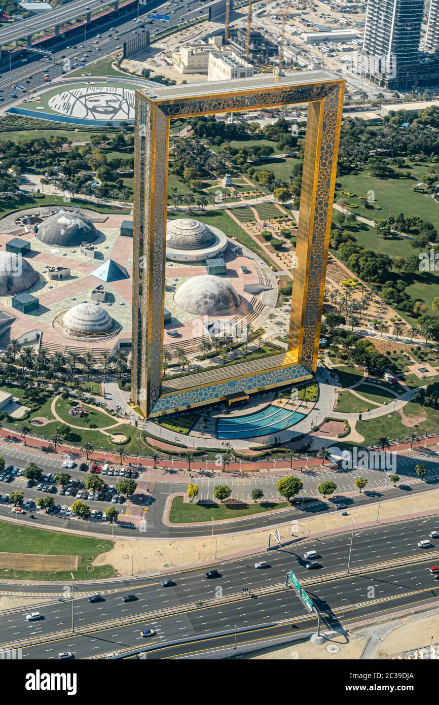 Dubai Frame Stockfoto