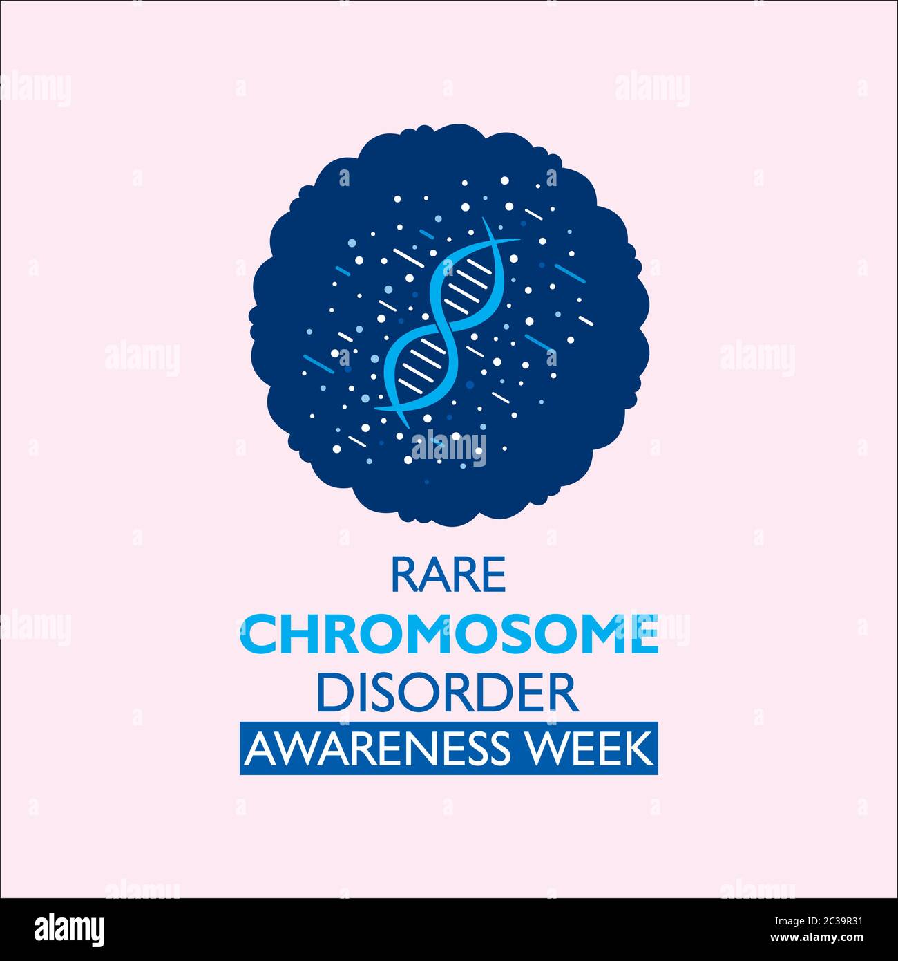 Kreative Vektor-Illustration von seltenen Chromosomenstörung Awareness Week Konzept Poster Design Stock Vektor
