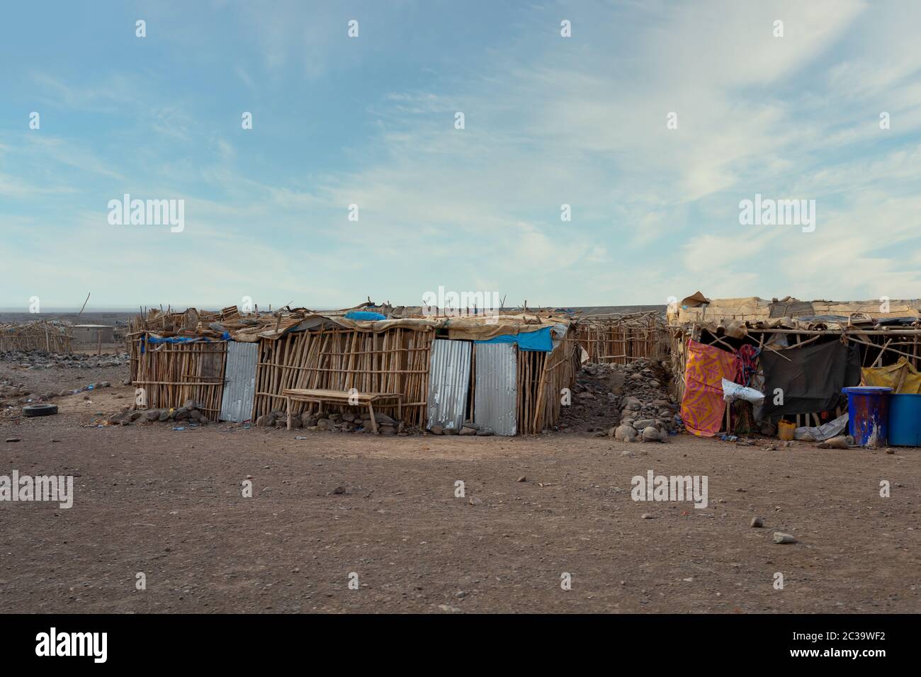 Hütte in der abgelegenen Region Afar in Äthiopien Stockfoto