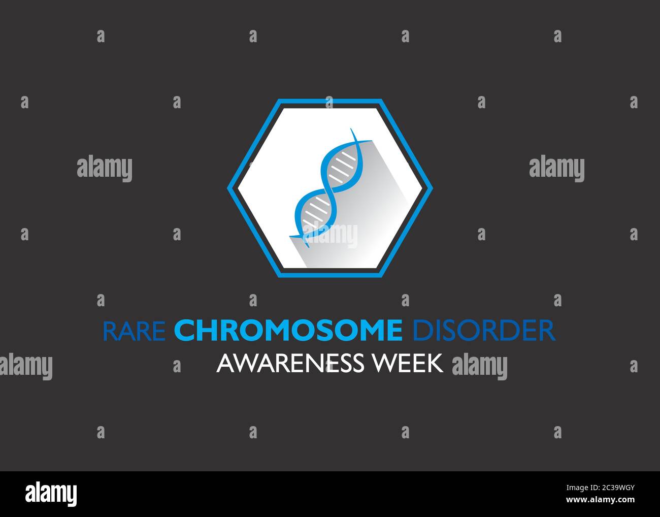 Kreative Vektor-Illustration von seltenen Chromosomenstörung Awareness Week Konzept Poster Design Stock Vektor