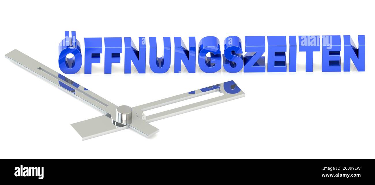 Ã – ffnungszeiten Stockfoto